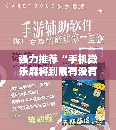 强力推荐“手机微乐麻将到底有没有挂”详细分享装挂步骤