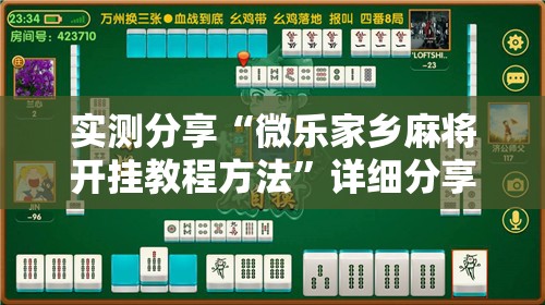 实测分享“微乐家乡麻将开挂教程方法	”详细分享装挂步骤