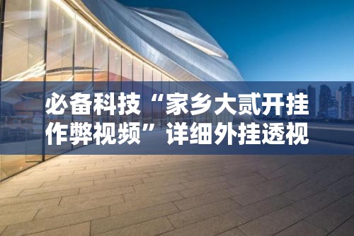 必备科技“家乡大贰开挂作弊视频”详细外挂透视辅助软件教程