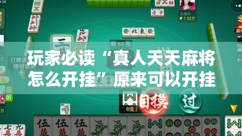 玩家必读“真人天天麻将怎么开挂”原来可以开挂