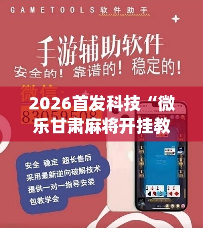 2026首发科技“微乐甘肃麻将开挂教程”(辅助神器)开挂详细教程