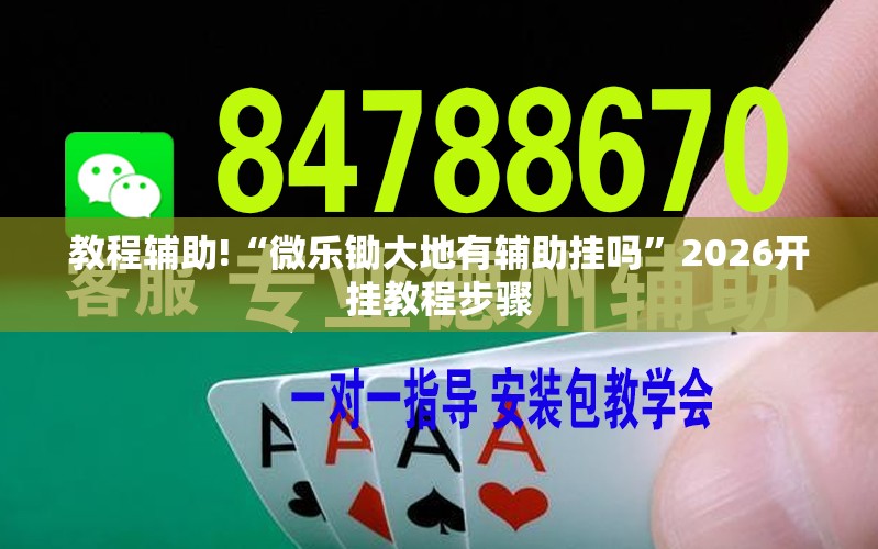 教程辅助!“微乐锄大地有辅助挂吗”2026开挂教程步骤