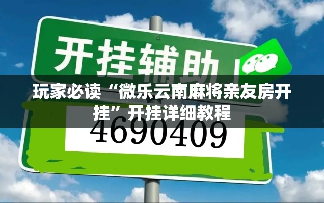 玩家必读“微乐云南麻将亲友房开挂”开挂详细教程