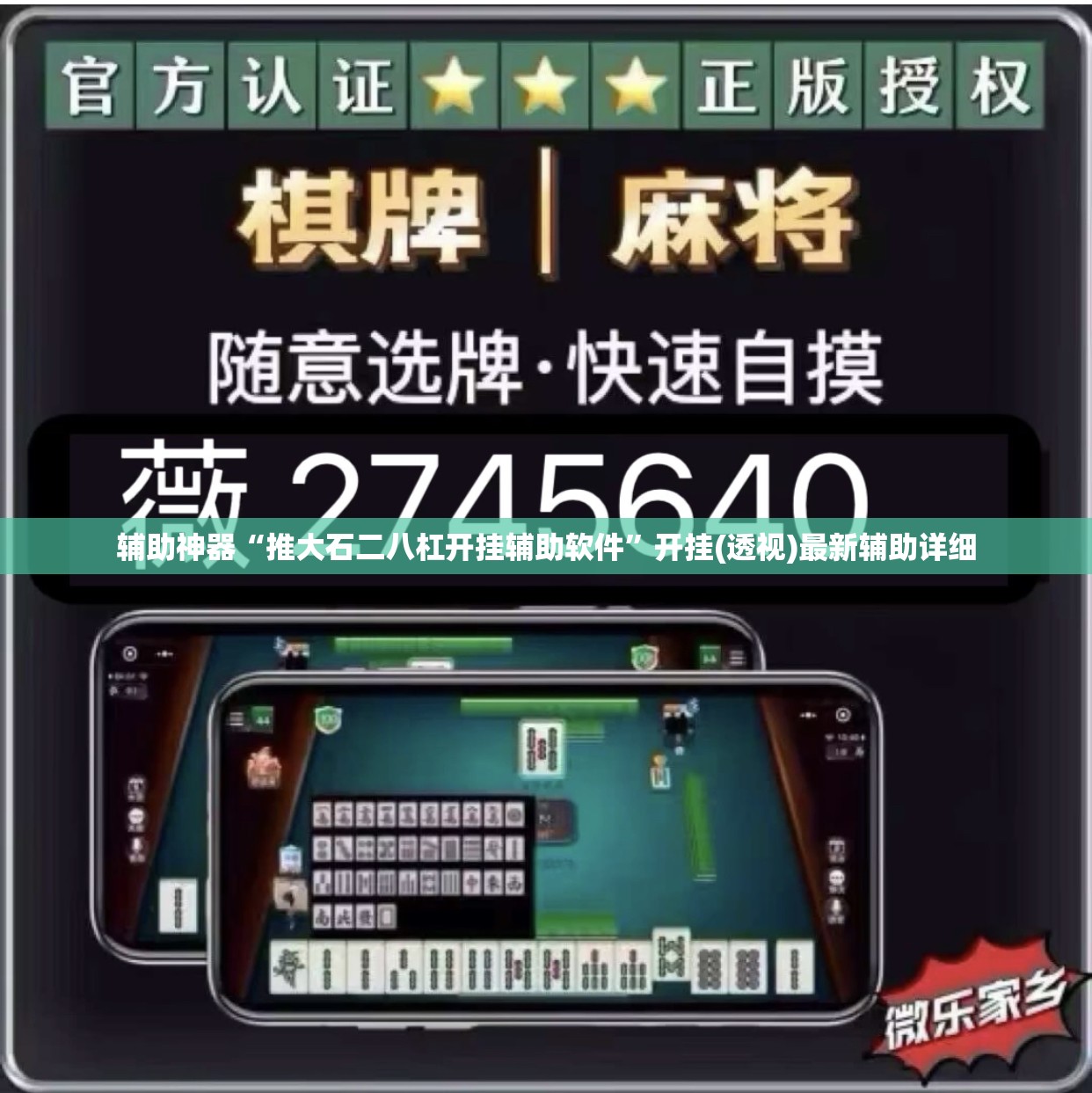 辅助神器“推大石二八杠开挂辅助软件”开挂(透视)最新辅助详细