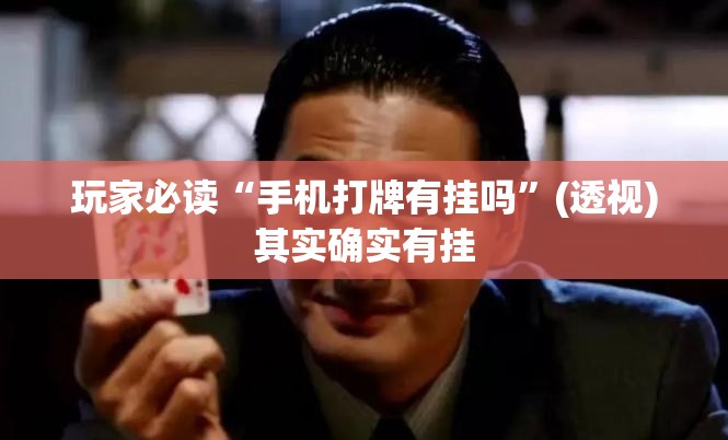 玩家必读“手机打牌有挂吗	”(透视)其实确实有挂