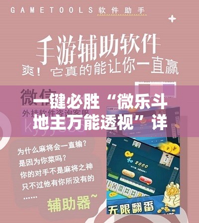 一键必胜“微乐斗地主万能透视”详细分享装挂步骤