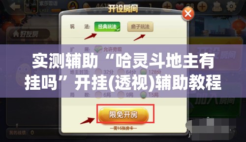 实测辅助“哈灵斗地主有挂吗”开挂(透视)辅助教程