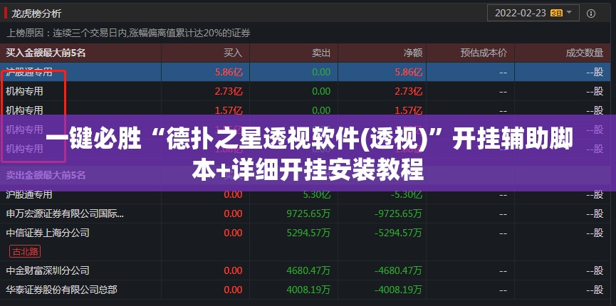 一键必胜“德扑之星透视软件(透视)	”开挂辅助脚本+详细开挂安装教程
