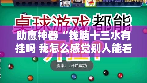 助赢神器“钱塘十三水有挂吗 我怎么感觉别人能看到我的牌”其实确实有挂