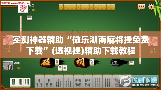 实测神器辅助“微乐湖南麻将挂免费下载”(透视挂)辅助下载教程