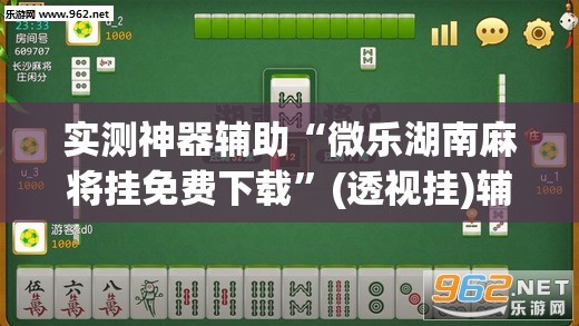 实测神器辅助“微乐湖南麻将挂免费下载”(透视挂)辅助下载教程