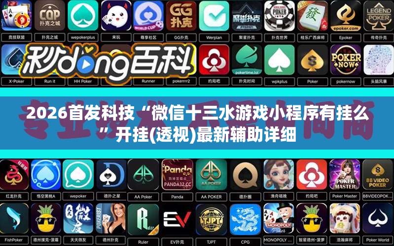 2026首发科技“微信十三水游戏小程序有挂么	”开挂(透视)最新辅助详细