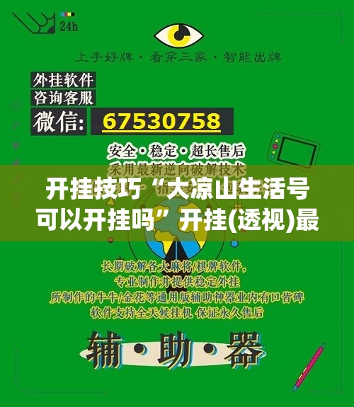 开挂技巧“大凉山生活号可以开挂吗”开挂(透视)最新辅助详细