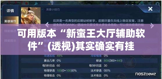 可用版本“新蛮王大厅辅助软件	”(透视)其实确实有挂
