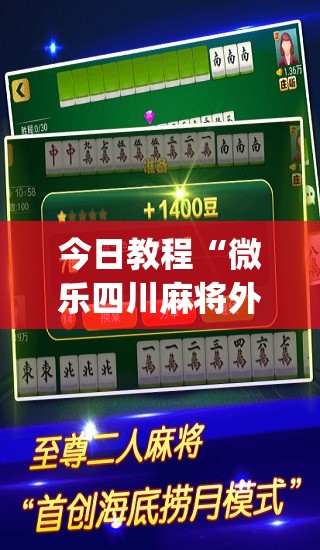 今日教程“微乐四川麻将外卦神器下载安装ios”(透视)其实确实有挂